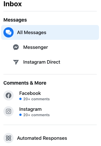 answer instagram messages from facebook