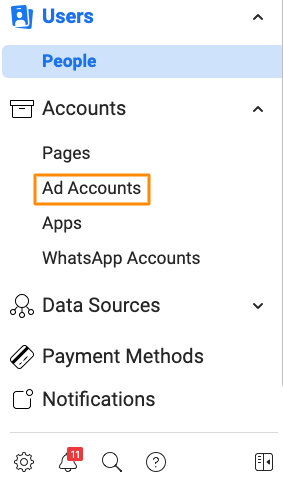 permissions for facebook ads account
