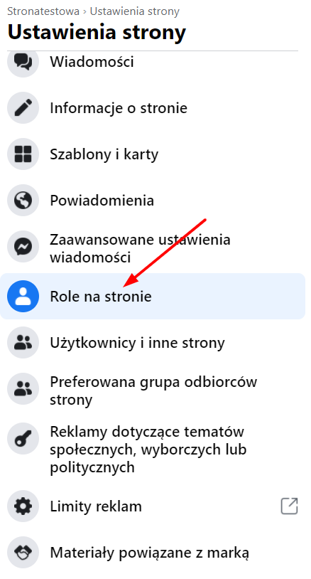 ustawienia strony na facebooku