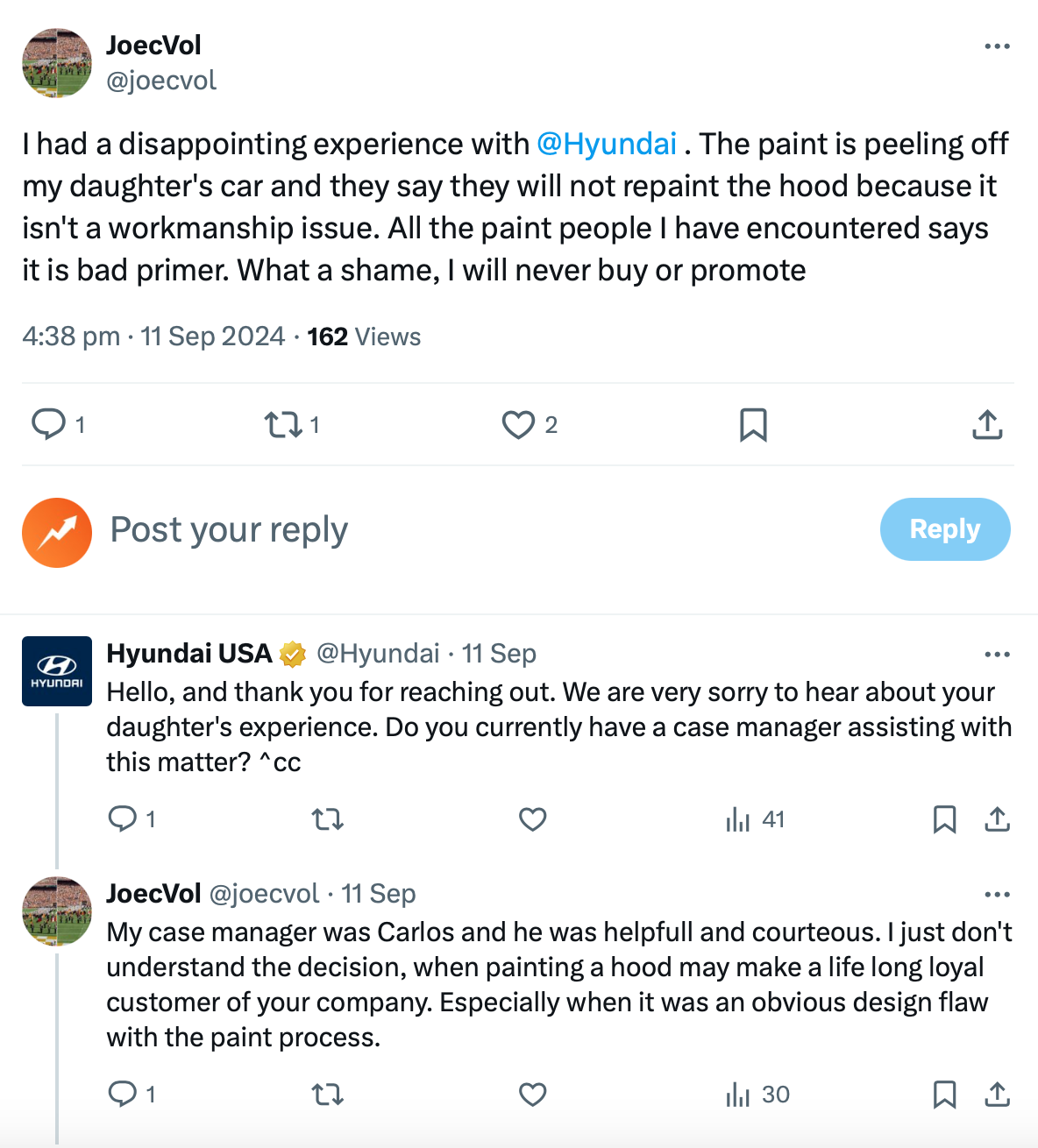 Hyundai customer service on X